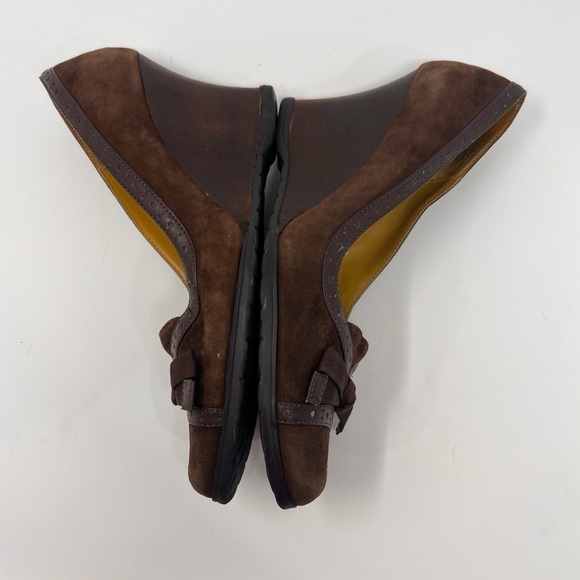 Kenneth Cole REACTION Brown Suede Pete 'n Low Wedge Heels Size 8 Women's - Picture 5 of 8